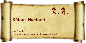 Kóbor Norbert névjegykártya