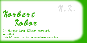 norbert kobor business card